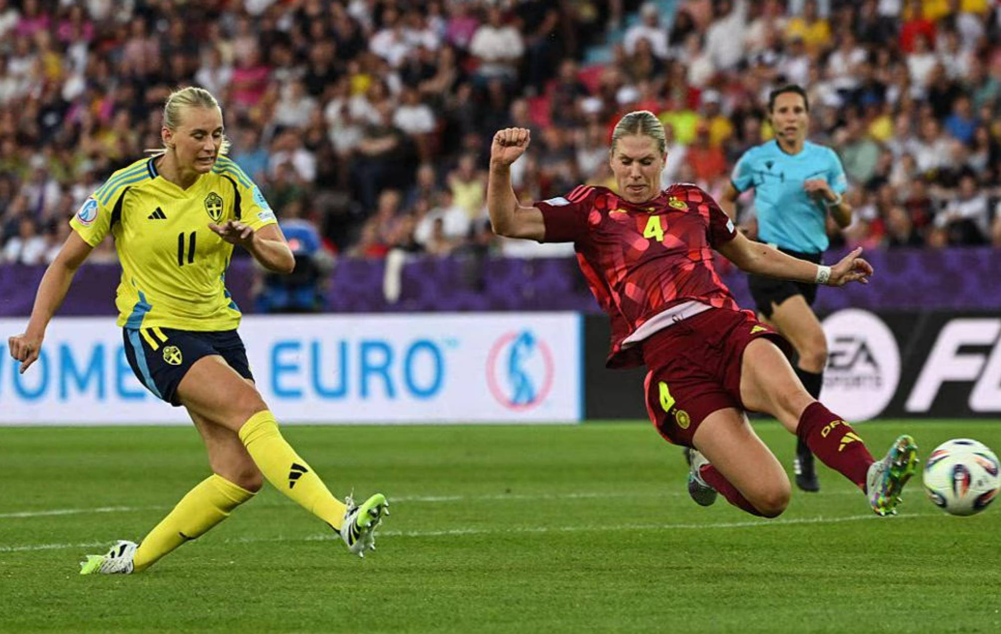 女足比赛中瑞典表现抢眼 女足比赛中瑞典表现抢眼